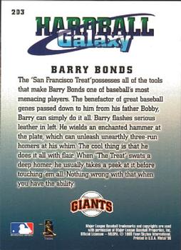 1998 Metal Universe #203 Barry Bonds Back