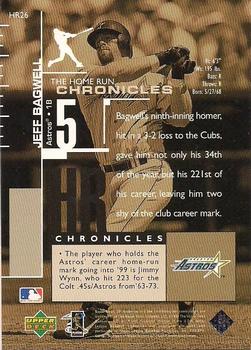 1999 SP Authentic - Home Run Chronicles #HR26 Jeff Bagwell  Back