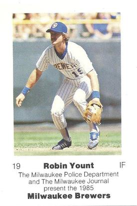 1985 Milwaukee Brewers Police #NNO Robin Yount Front