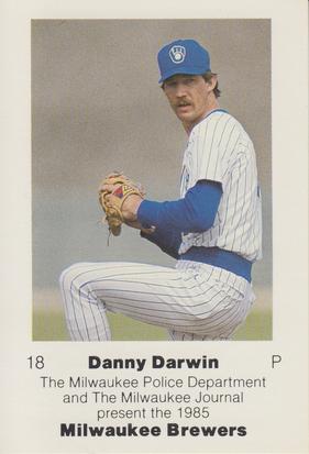 1985 Milwaukee Brewers Police #NNO Danny Darwin Front