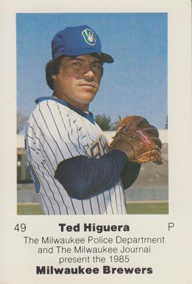 1985 Milwaukee Brewers Police #NNO Ted Higuera Front