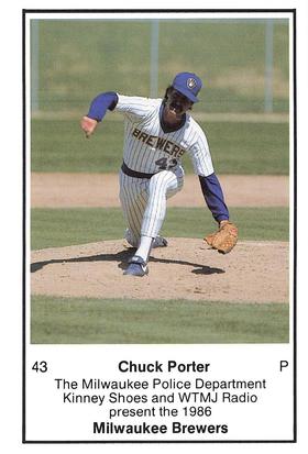 1986 Milwaukee Brewers Police #NNO Chuck Porter Front