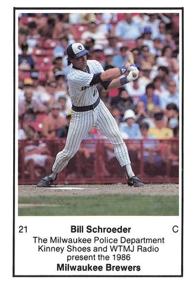 1986 Milwaukee Brewers Police #NNO Bill Schroeder Front