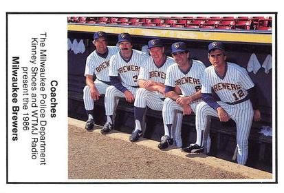 1986 Milwaukee Brewers Police #NNO Milwaukee Brewers Coaches Front