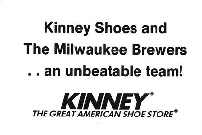 1987 Milwaukee Brewers Police #NNO Kinney Shoes Front
