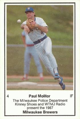 1987 Milwaukee Brewers Police #NNO Paul Molitor Front