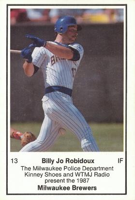 1987 Milwaukee Brewers Police #NNO Billy Jo Robidoux Front