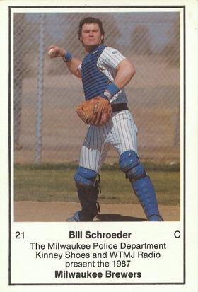 1987 Milwaukee Brewers Police #NNO Bill Schroeder Front