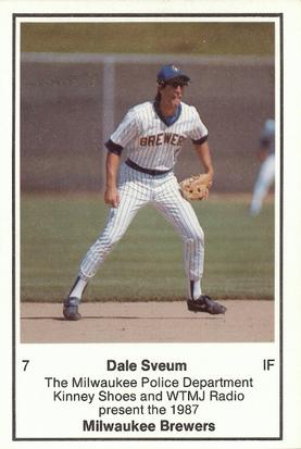 1987 Milwaukee Brewers Police #NNO Dale Sveum Front