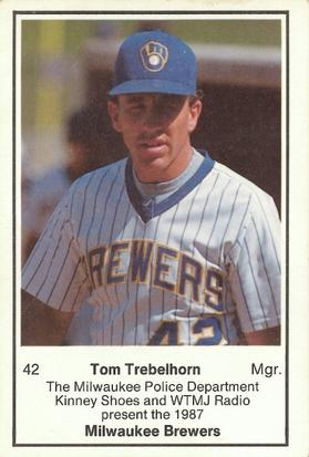 1987 Milwaukee Brewers Police #NNO Tom Trebelhorn Front