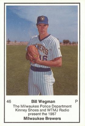 1987 Milwaukee Brewers Police #NNO Bill Wegman Front