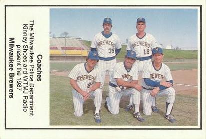 1987 Milwaukee Brewers Police #NNO Tony Muser / Larry Haney / Chuck Hartenstein / Andy Etchebarren / Dave Hilton Front