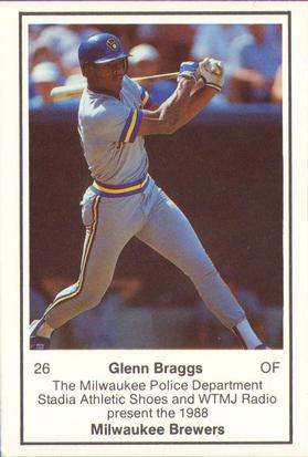 1988 Milwaukee Brewers Police #NNO Glenn Braggs Front