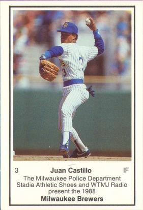 1988 Milwaukee Brewers Police #NNO Juan Castillo Front