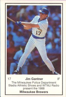 1988 Milwaukee Brewers Police #NNO Jim Gantner Front