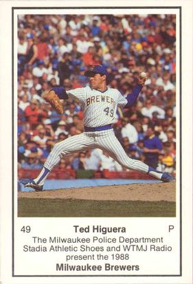 1988 Milwaukee Brewers Police #NNO Ted Higuera Front