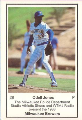 1988 Milwaukee Brewers Police #NNO Odell Jones Front