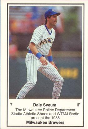 1988 Milwaukee Brewers Police #NNO Dale Sveum Front
