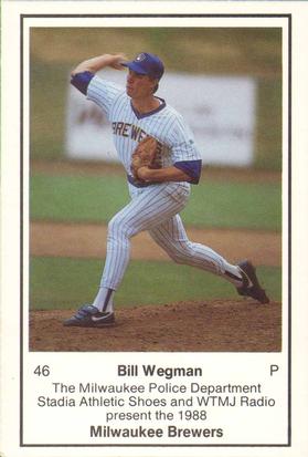 1988 Milwaukee Brewers Police #NNO Bill Wegman Front