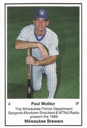 1989 Milwaukee Brewers Police #NNO Paul Molitor Front