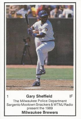 1989 Milwaukee Brewers Police #NNO Gary Sheffield Front