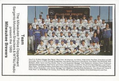 1989 Milwaukee Brewers Police #NNO Milwaukee Brewers Team Photo Front