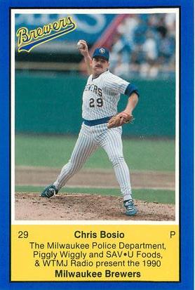 1990 Milwaukee Brewers Police #NNO Chris Bosio Front