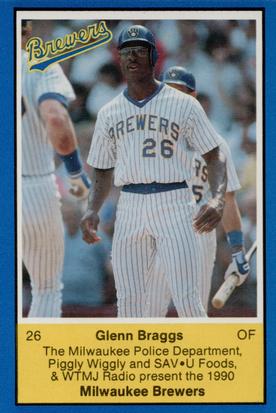 1990 Milwaukee Brewers Police #NNO Glenn Braggs Front