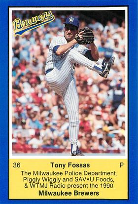 1990 Milwaukee Brewers Police #NNO Tony Fossas Front