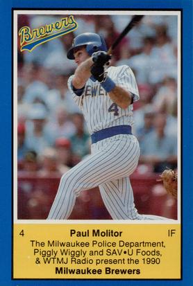 1990 Milwaukee Brewers Police #NNO Paul Molitor Front