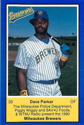 1990 Milwaukee Brewers Police #NNO Dave Parker Front