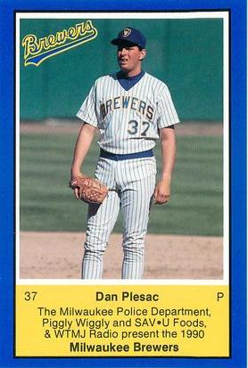 1990 Milwaukee Brewers Police #NNO Dan Plesac Front