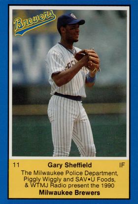 1990 Milwaukee Brewers Police #NNO Gary Sheffield Front