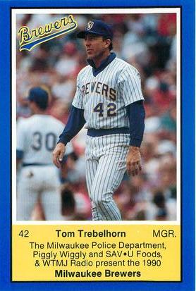 1990 Milwaukee Brewers Police #NNO Tom Trebelhorn Front