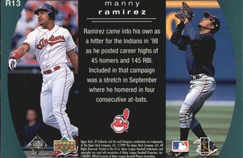 1999 SP Authentic - Reflections #R13 Manny Ramirez  Back