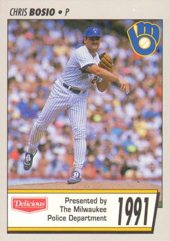 1991 Milwaukee Brewers Police #NNO Chris Bosio Front