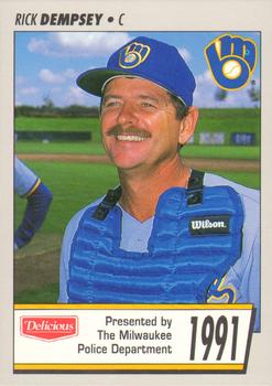 1991 Milwaukee Brewers Police #NNO Rick Dempsey Front