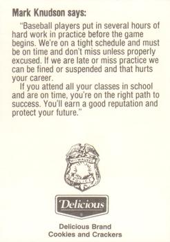 1991 Milwaukee Brewers Police #NNO Mark Knudson Back
