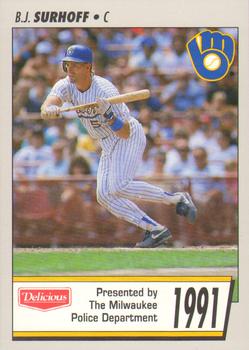 1991 Milwaukee Brewers Police #NNO B.J. Surhoff Front