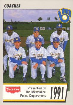 1991 Milwaukee Brewers Police #NNO Milwaukee Brewers Coaches Front
