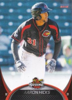 2015 Choice Rochester Red Wings #13 Aaron Hicks Front