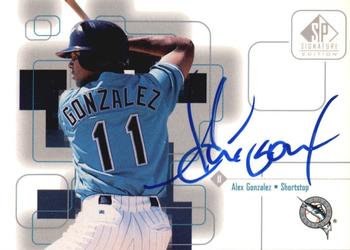 1999 SP Signature Edition - Autographs #AG Alex Gonzalez  Front