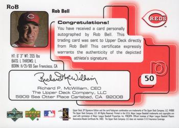 1999 SP Signature Edition - Autographs #RoB Rob Bell  Back