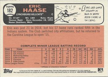 2015 Topps Heritage Minor League - Blue #182 Eric Haase Back