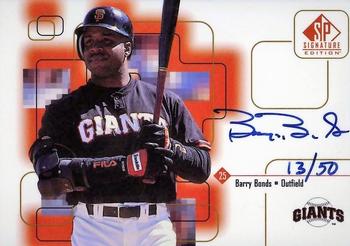 1999 SP Signature Edition - Autographs Gold #BB Barry Bonds  Front