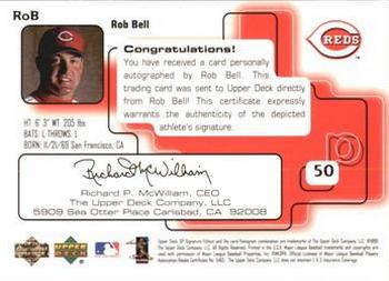1999 SP Signature Edition - Autographs Gold #RoB Rob Bell  Back