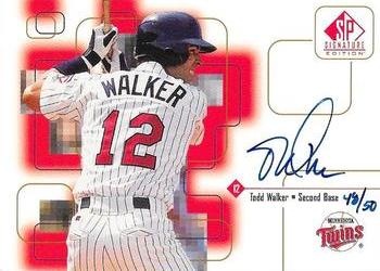 1999 SP Signature Edition - Autographs Gold #TW Todd Walker  Front