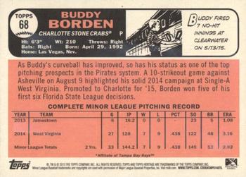 2015 Topps Heritage Minor League - Gum Damage #68 Buddy Borden Back