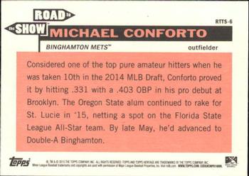 2015 Topps Heritage Minor League - The Road to the Show #RTTS-6 Michael Conforto Back