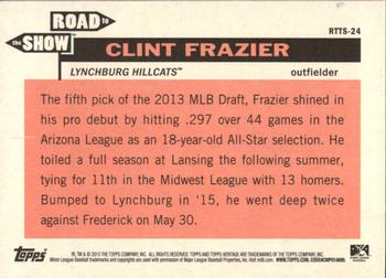 2015 Topps Heritage Minor League - The Road to the Show #RTTS-24 Clint Frazier Back